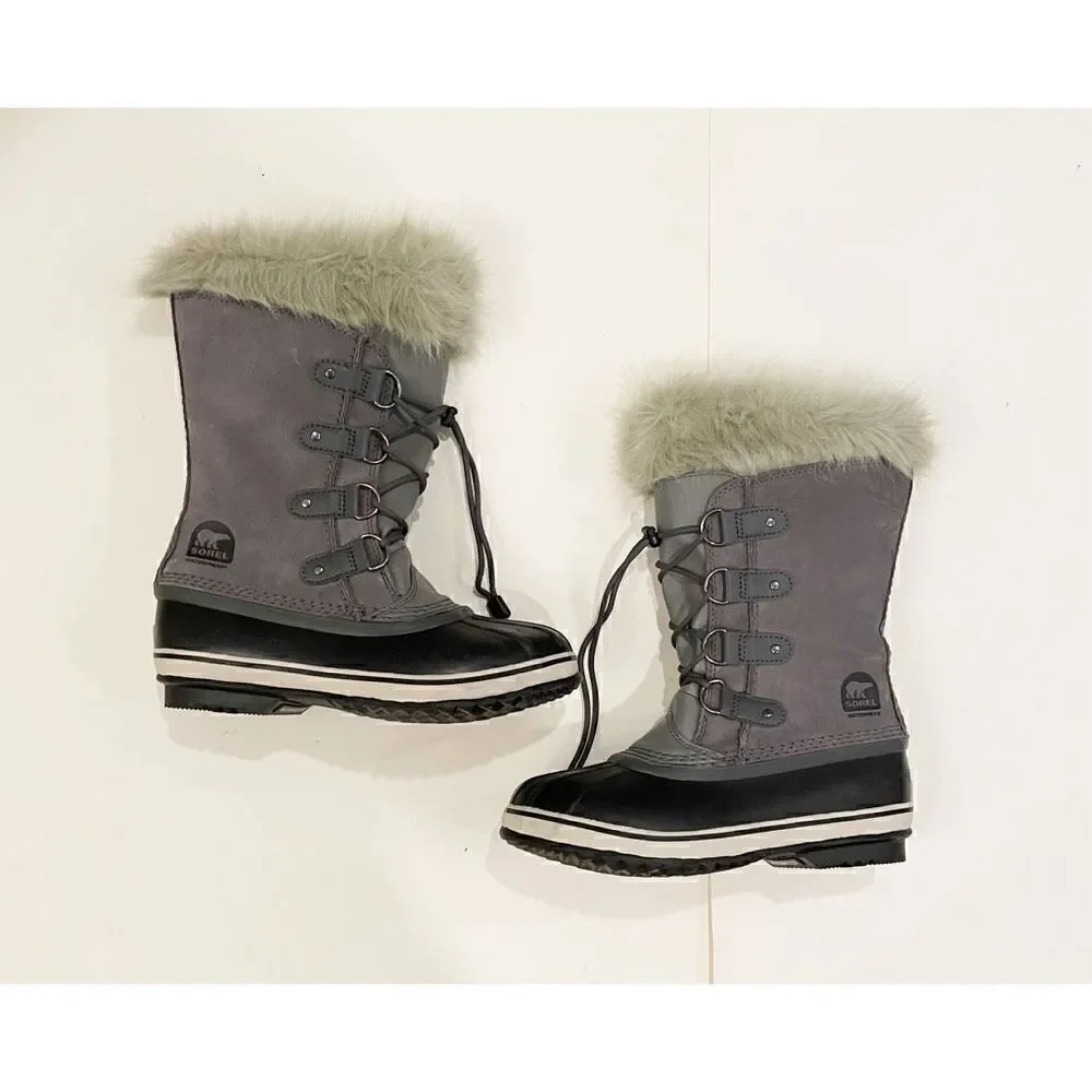 Sorel Joan Of Arctic Winter Snow Boot  Waterproof size 6 Grey Apres Ski